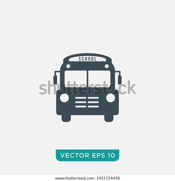 School Bus Icon Design,\
Vector EPS10