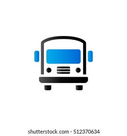 School bus icon in duo tone color. Automotive car education