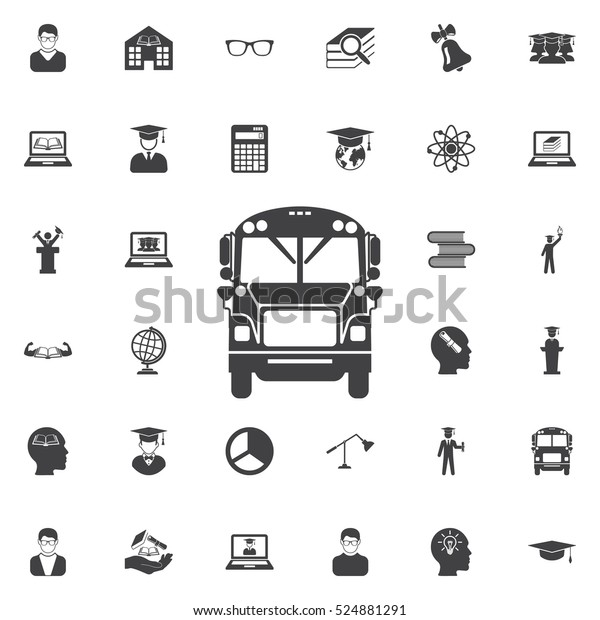 School Bus Icon. Education icons universal set for\
web and mobile