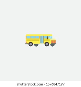 school bus icon  graphic element Illustration template design