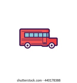 School Bus Icon Illustration