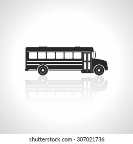 School Bus Icon. Illustration Vector