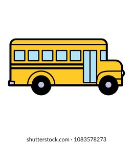 School Bus Icon Isolated On White Background