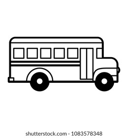School Bus Icon Isolated On White Background