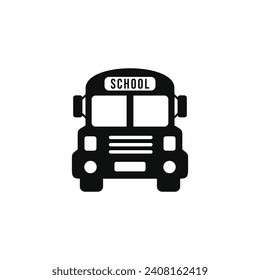 School bus icon isolated on white background