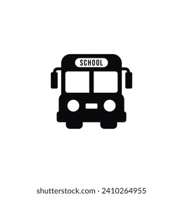 School bus icon isolated on white background