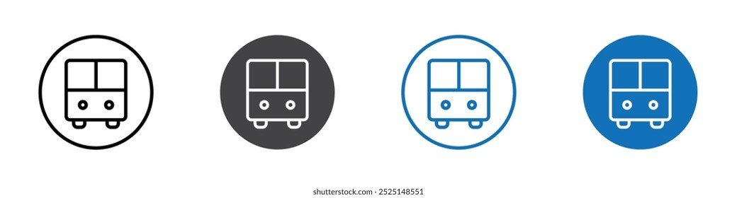 School bus icon Isolated on white background vector set