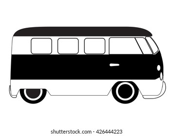 School Bus Icon Isolated on White Background EPS10