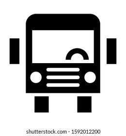 school bus icon isolated sign symbol vector illustration - high quality black style vector icons
