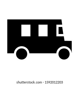 school bus icon isolated sign symbol vector illustration - high quality black style vector icons
