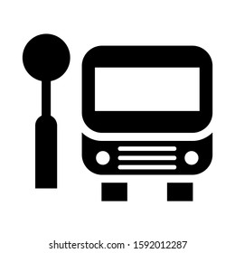 school bus icon isolated sign symbol vector illustration - high quality black style vector icons
