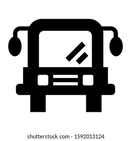 school bus icon isolated sign symbol vector illustration - high quality black style vector icons
