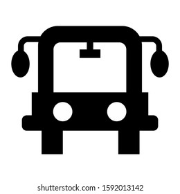 school bus icon isolated sign symbol vector illustration - high quality black style vector icons
