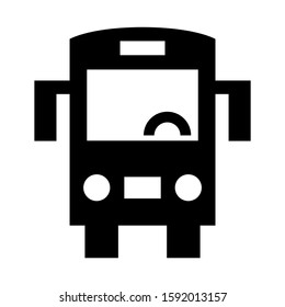 school bus icon isolated sign symbol vector illustration - high quality black style vector icons
