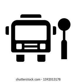 school bus icon isolated sign symbol vector illustration - high quality black style vector icons
