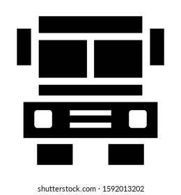 school bus icon isolated sign symbol vector illustration - high quality black style vector icons
