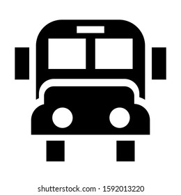 school bus icon isolated sign symbol vector illustration - high quality black style vector icons
