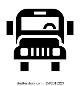 school bus icon isolated sign symbol vector illustration - high quality black style vector icons
