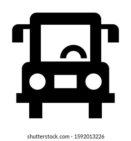 school bus icon isolated sign symbol vector illustration - high quality black style vector icons
