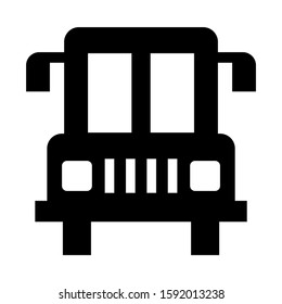 school bus icon isolated sign symbol vector illustration - high quality black style vector icons
