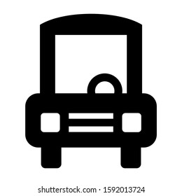 school bus icon isolated sign symbol vector illustration - high quality black style vector icons
