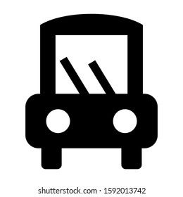 school bus icon isolated sign symbol vector illustration - high quality black style vector icons
