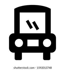 school bus icon isolated sign symbol vector illustration - high quality black style vector icons
