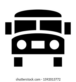school bus icon isolated sign symbol vector illustration - high quality black style vector icons
