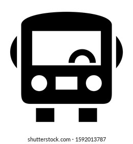 school bus icon isolated sign symbol vector illustration - high quality black style vector icons
