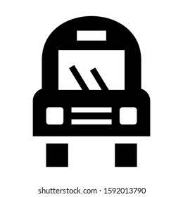 school bus icon isolated sign symbol vector illustration - high quality black style vector icons
