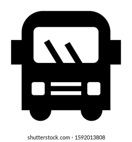 school bus icon isolated sign symbol vector illustration - high quality black style vector icons
