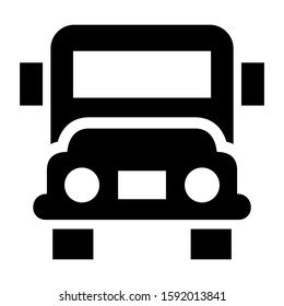 school bus icon isolated sign symbol vector illustration - high quality black style vector icons
