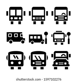 school bus icon isolated sign symbol vector illustration - high quality black style vector icons
