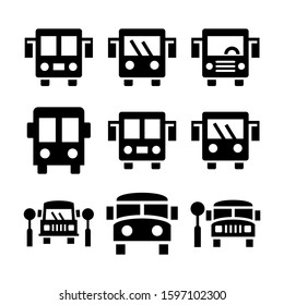 school bus icon isolated sign symbol vector illustration - high quality black style vector icons

