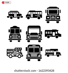 school bus icon isolated sign symbol vector illustration - Collection of high quality black style vector icons

