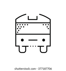 school bus icon, line icon