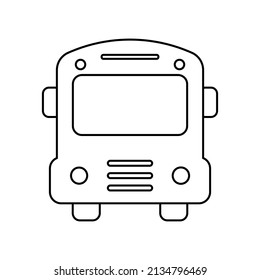 School bus icon in line style