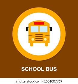 school bus icon. Logo element illustration. school bus design. colored collection. school bus concept. Can be used in web and mobile