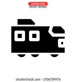 school bus icon or logo isolated sign symbol vector illustration - high quality black style vector icons
