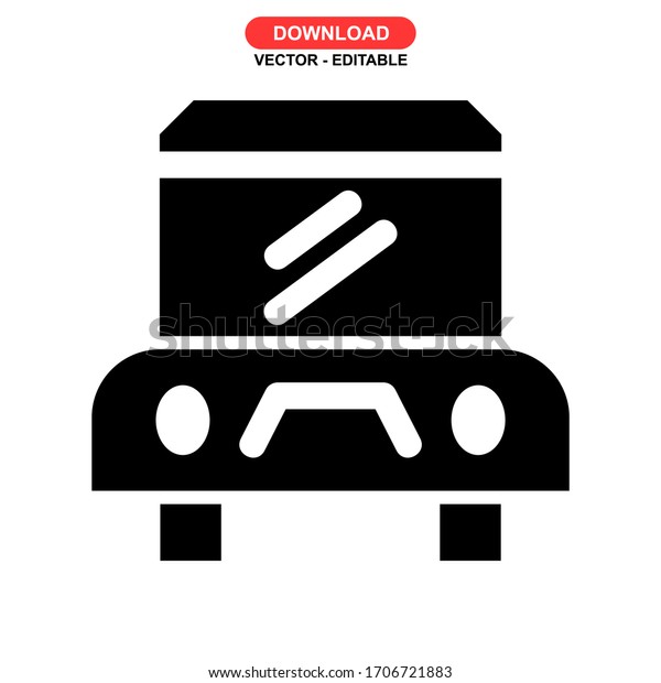 school bus icon or
logo isolated sign symbol vector illustration - high quality black
style vector icons
