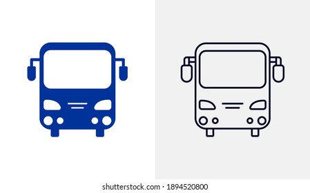 School bus icon logo vector template, Education icon concepts, Creative design