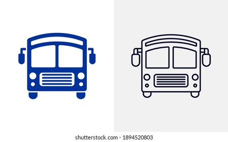 School bus icon logo vector template, Education icon concepts, Creative design