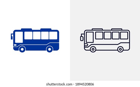 School bus icon logo vector template, Education icon concepts, Creative design