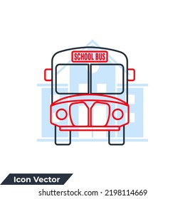 school bus icon logo vector illustration. school bus transportation symbol template for graphic and web design collection