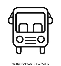 School Bus icon mark in filled style