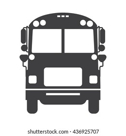 School Bus Icon on the white background