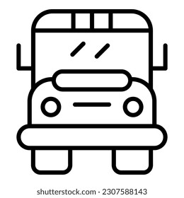 Schulbussymbol, Vektorgrafik. Kunstmalerei. Künstlerklasse