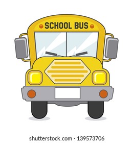 school bus icon over beige background vector illustration