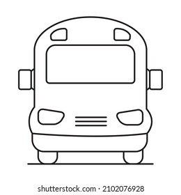 school bus icon over white background