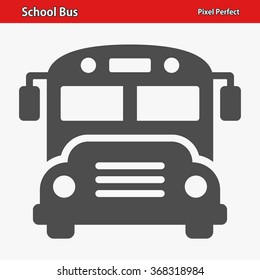 School Bus Icon. Professional, pixel perfect icons optimized for both large and small resolutions. EPS 8 format.